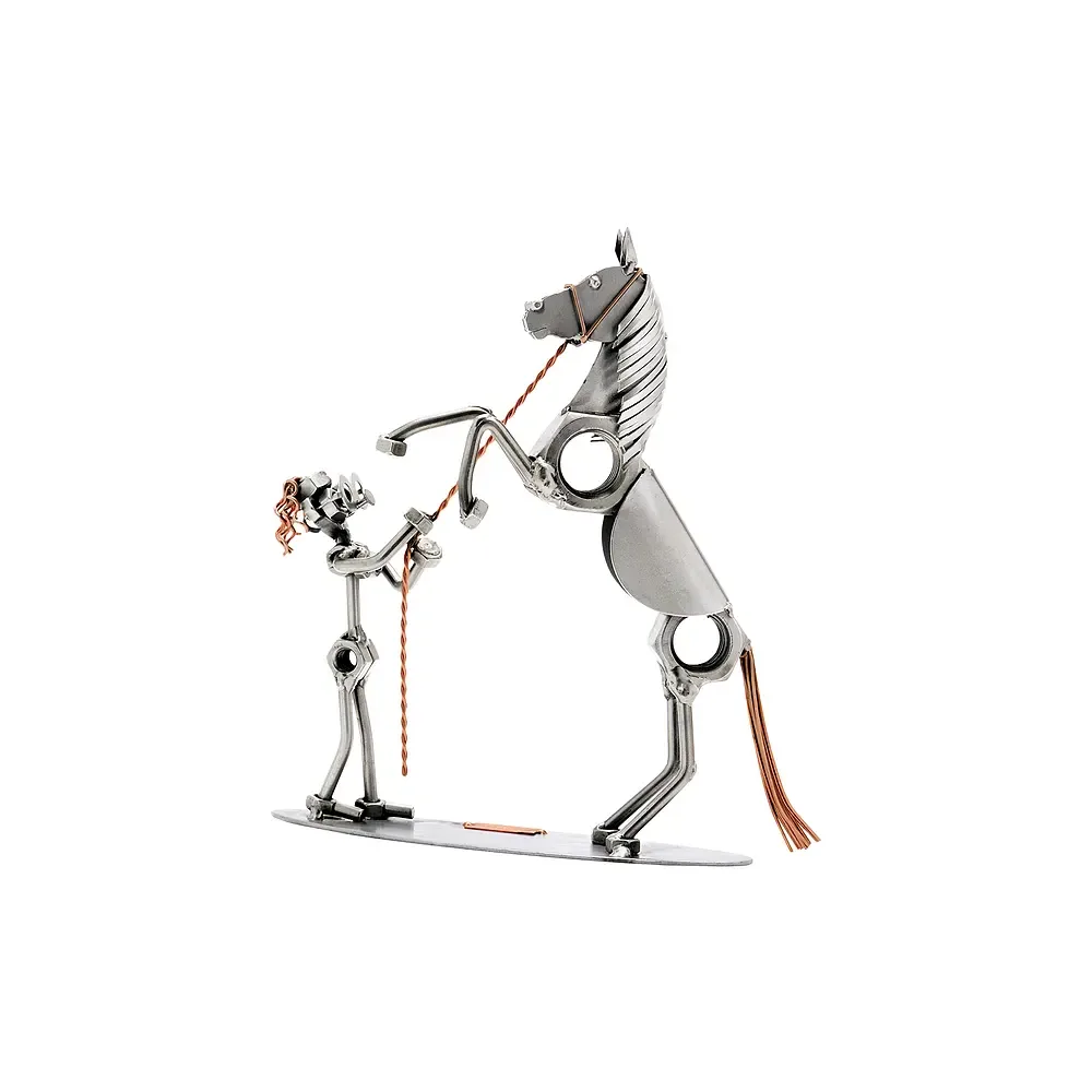 Schraubenmännchen Frau mit Pferd
