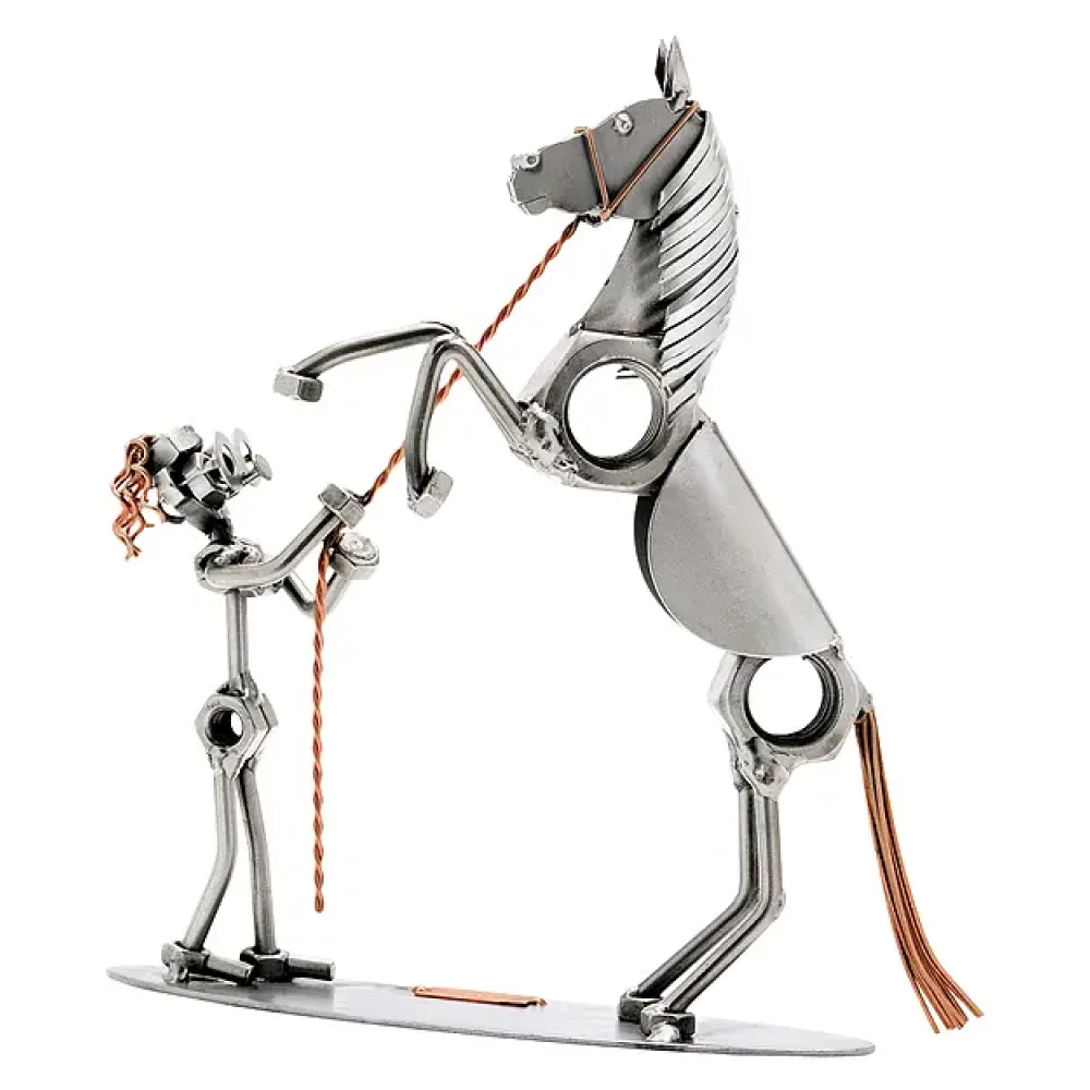 Schraubenmännchen Frau mit Pferd