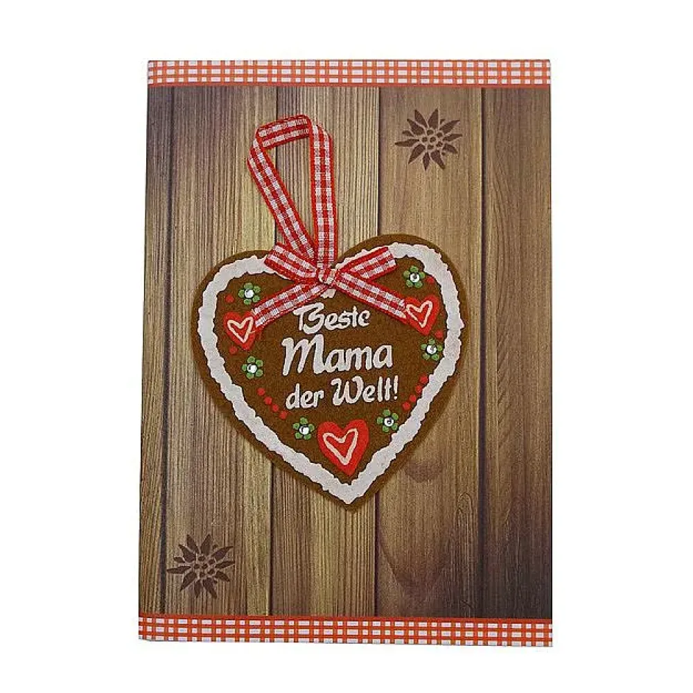 Klappkarte als Grußkarte für die beste Mama mit Briefumschlag