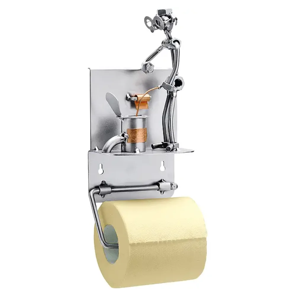Schraubenmännchen Pinkler mit Toilettenpapierhalter