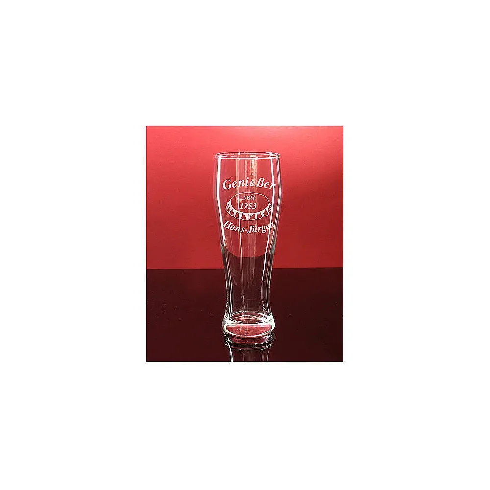 Bierglas mit Gravur