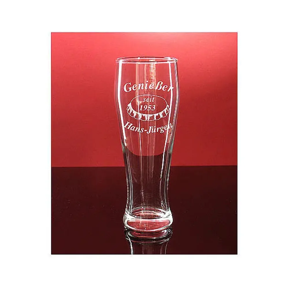 Bierglas mit Gravur