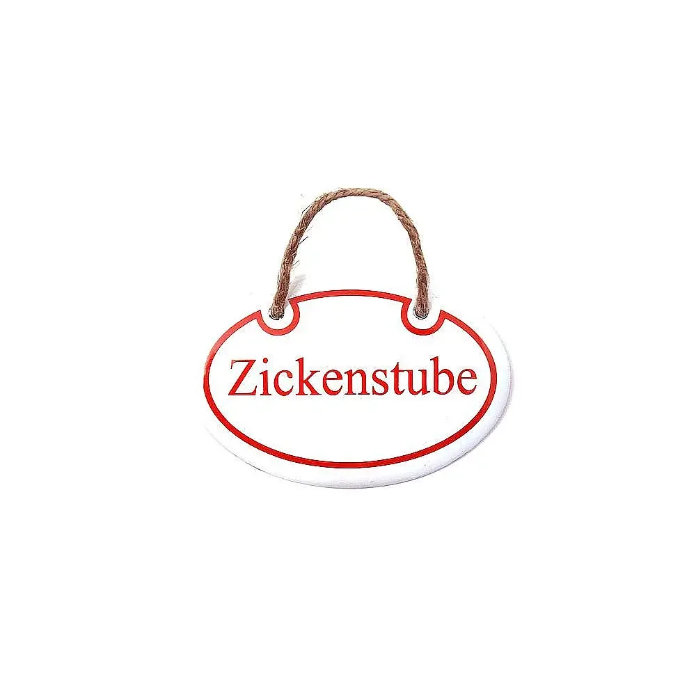 Emailleschild Zickenstube