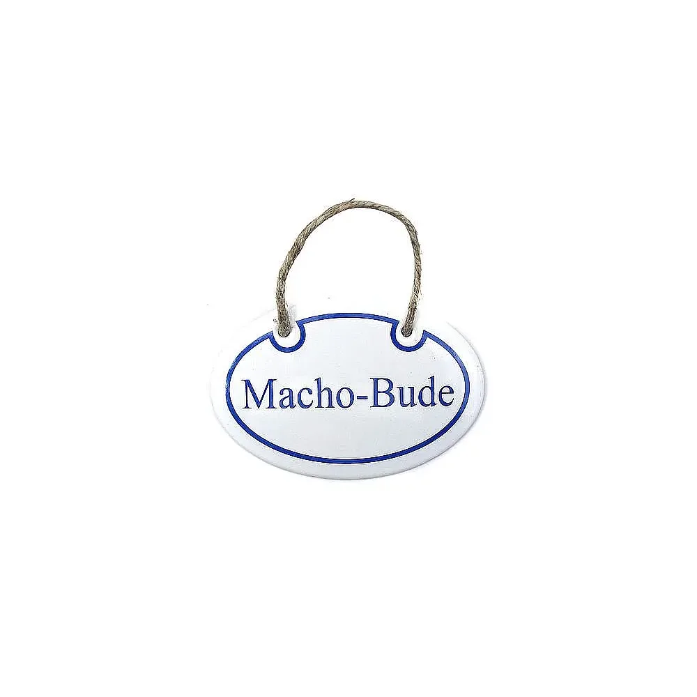 Emailleschild Machobude