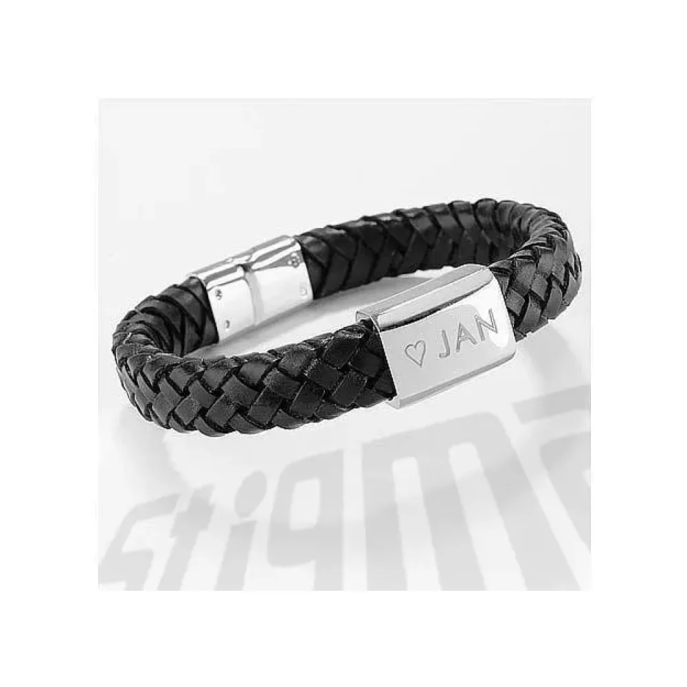 Echtes Lederarmband mit individueller Wunschgravur