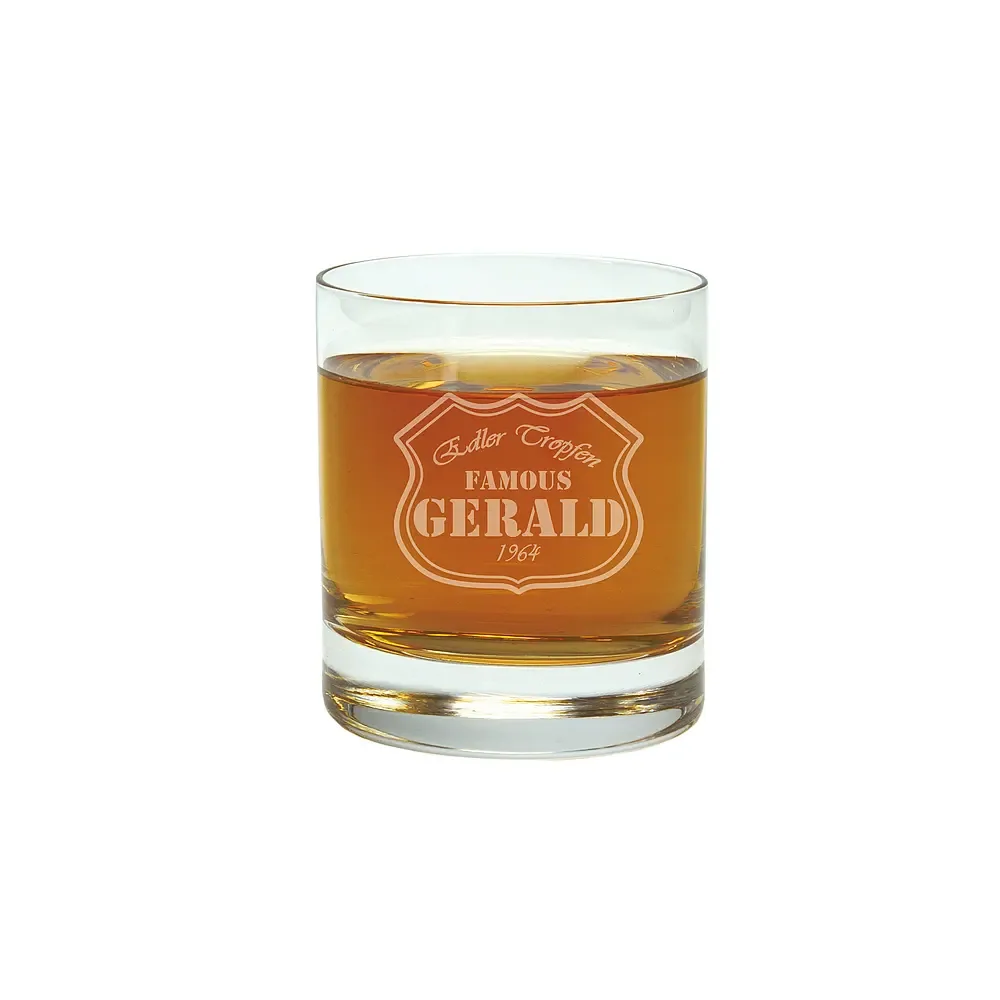 Geschenk zum Geburtstag - Trinkglas mit Gravur