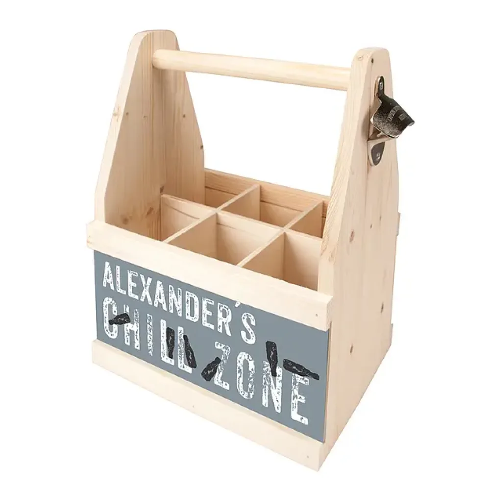 Beer Caddy mit Name - Chill Zone