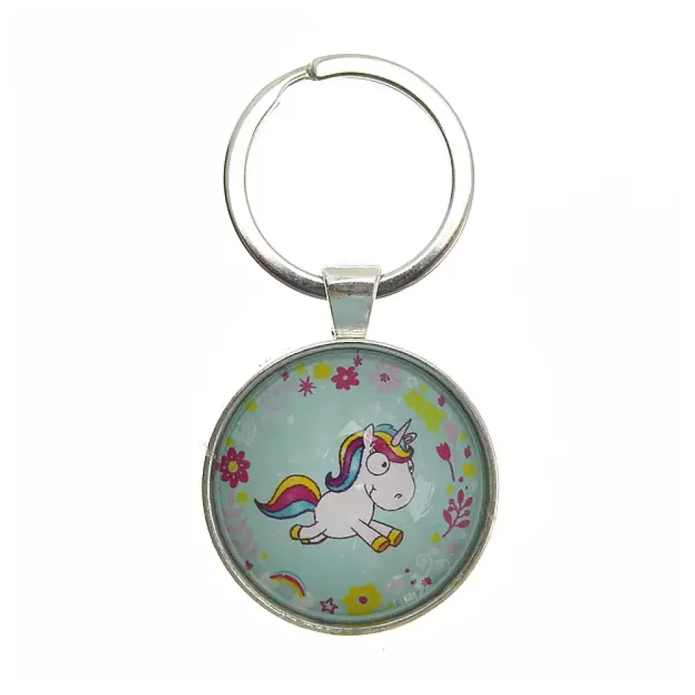 Schlüsselanhänger mit laufendem Einhorn mint