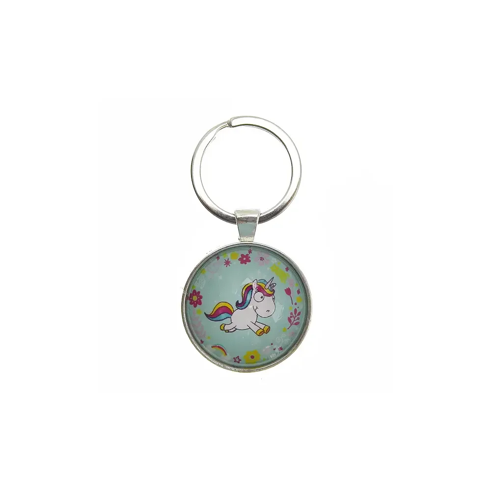 Schlüsselanhänger mit laufendem Einhorn mint