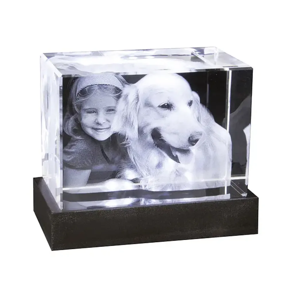 Glasblock mit Ihrem Tierfoto in 3D