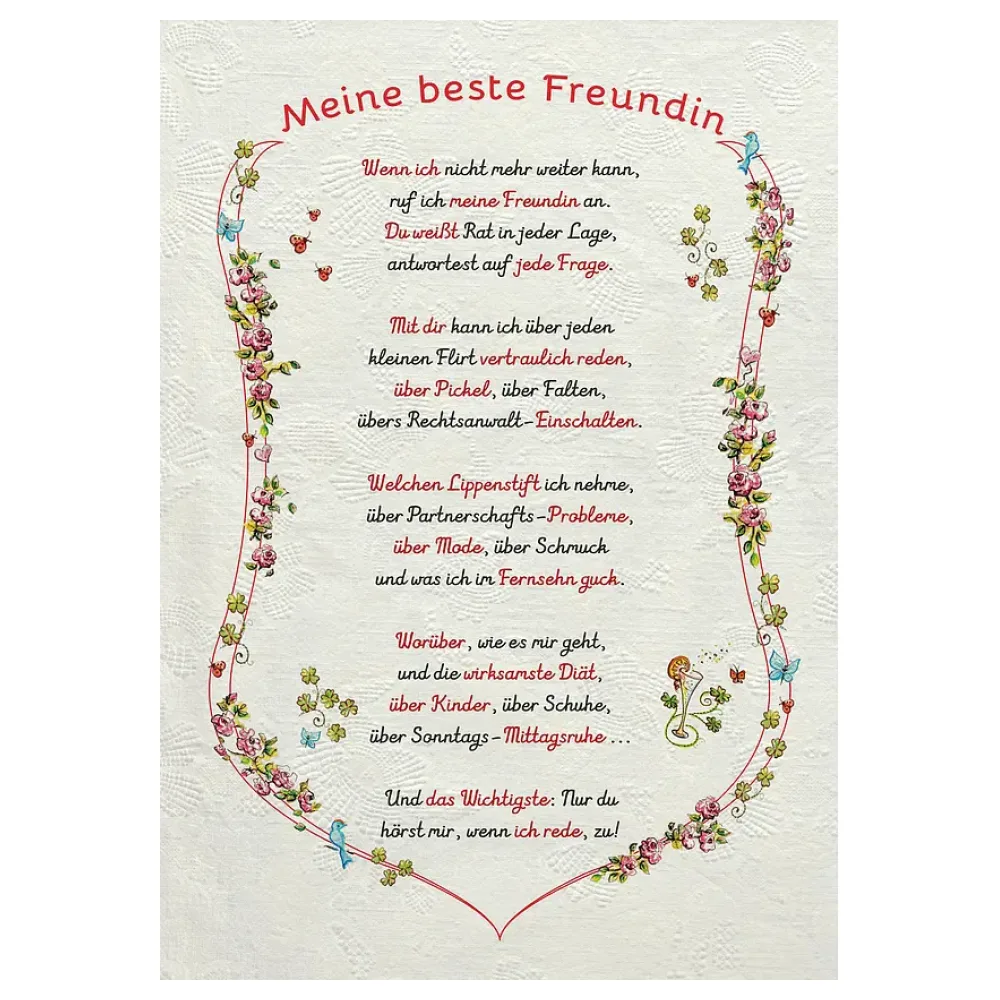 Auszeichnung für die beste Freundin - modern