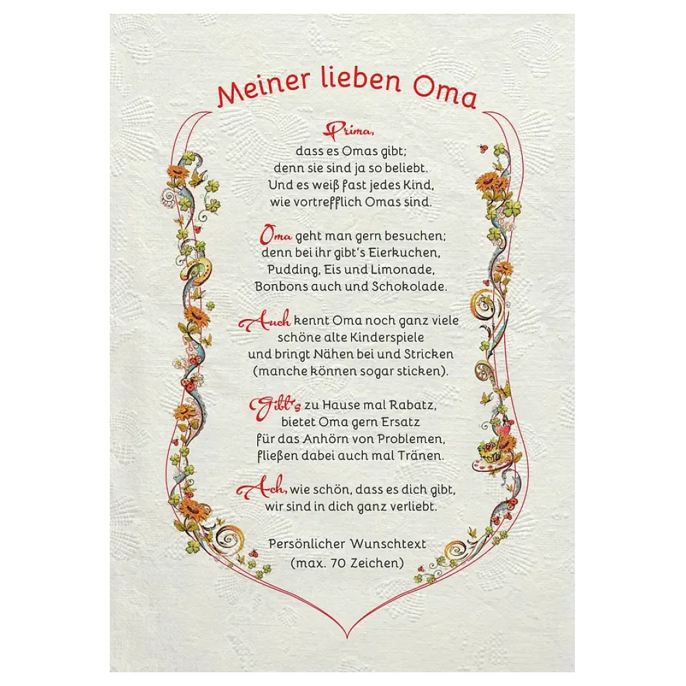 Urkunde für die geliebte Oma - modern