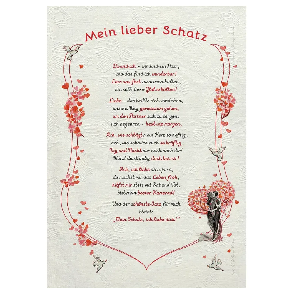 Urkunde für den geliebten Schatz - modern