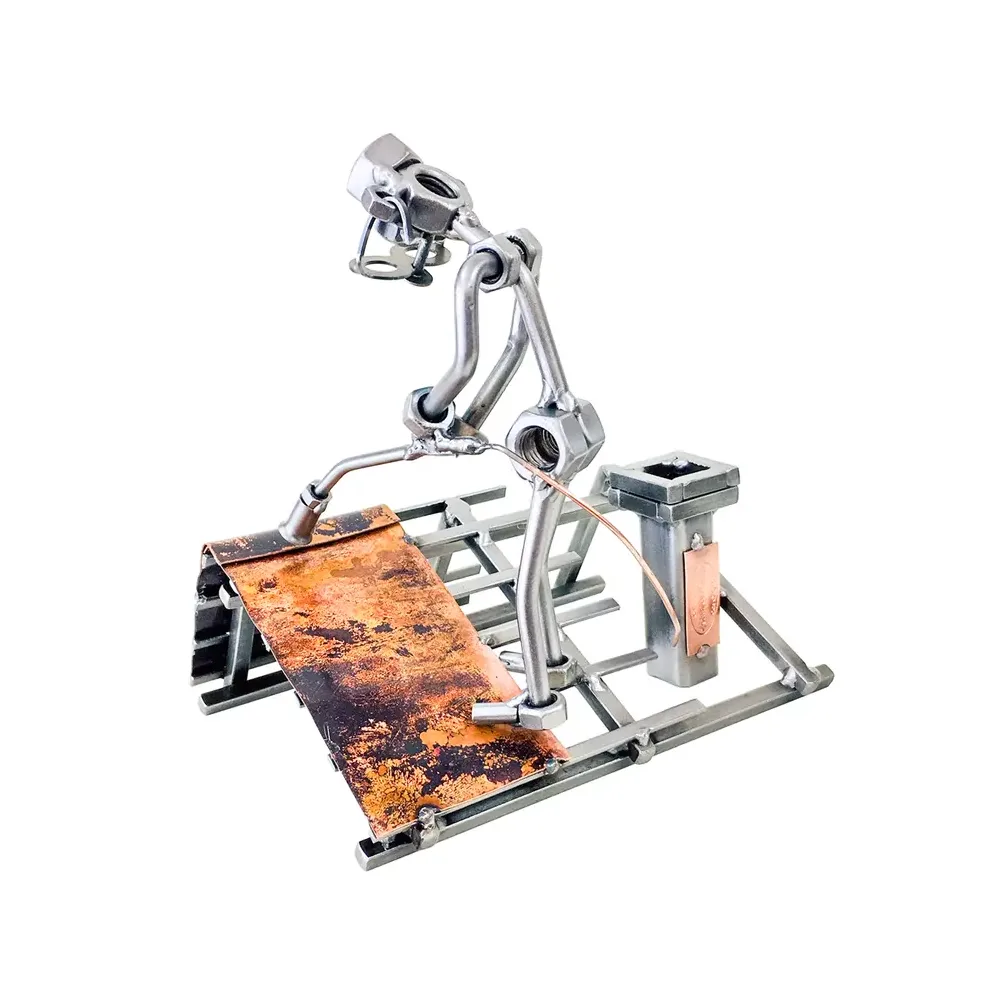 Schraubenmännchen Dachdecker mit Gasbrenner