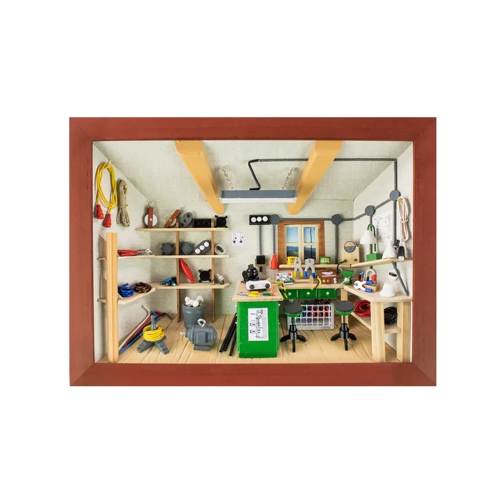 3D-Holzbild Elektriker