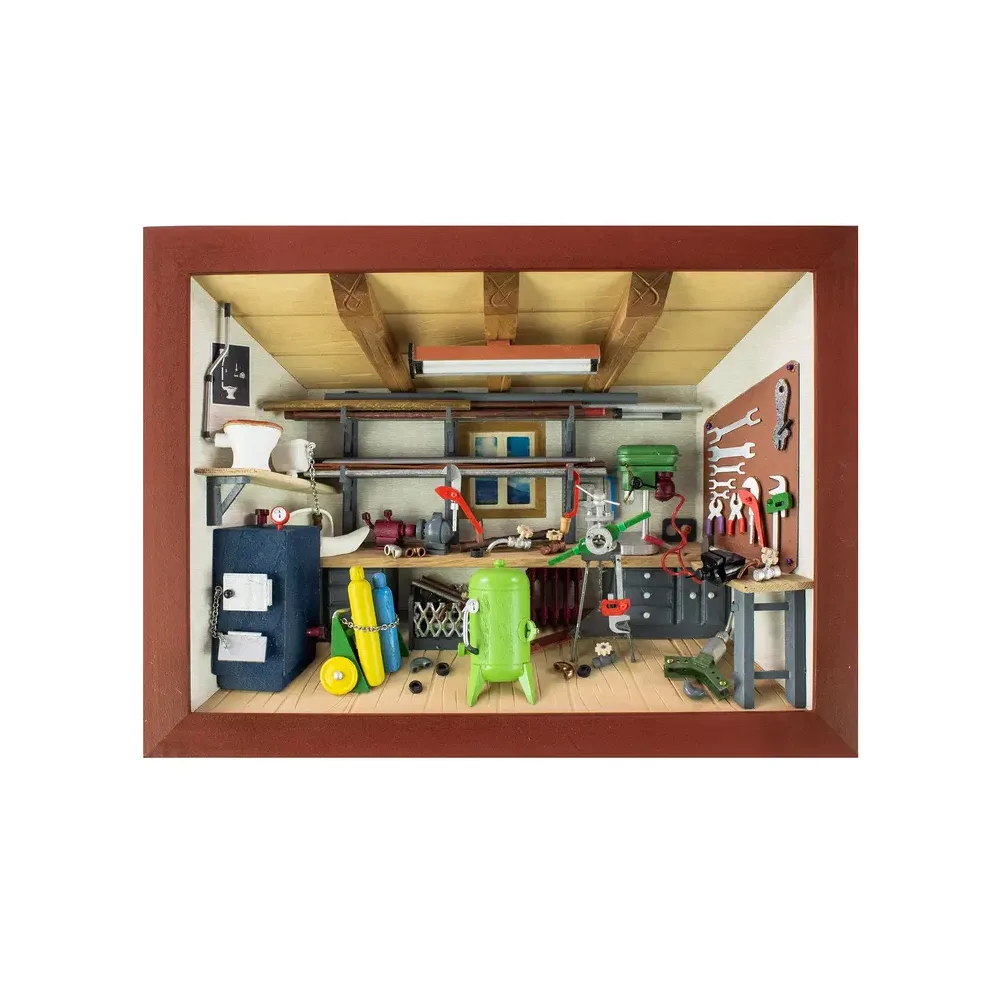 3D-Holzbild Heizungsbauer