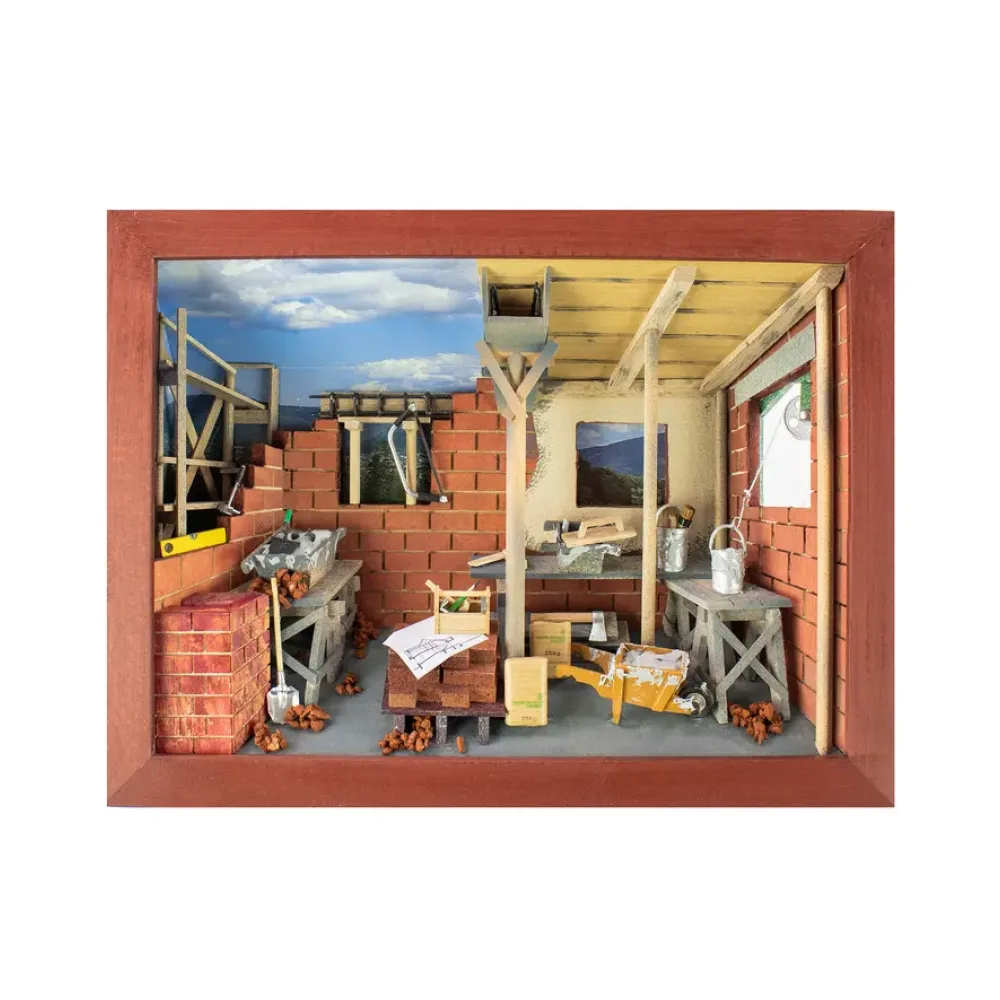 3D-Wandbild Maurer
