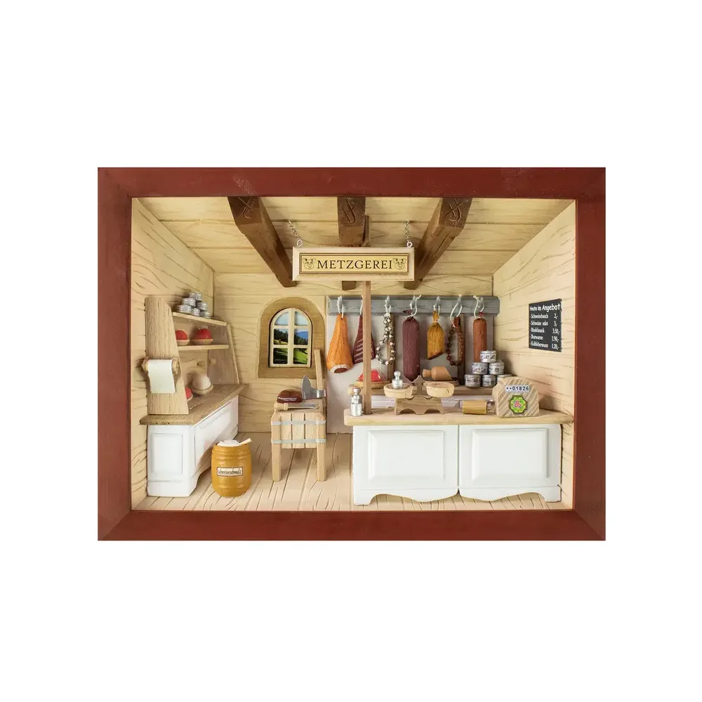 3D-Holzbild Metzgerei