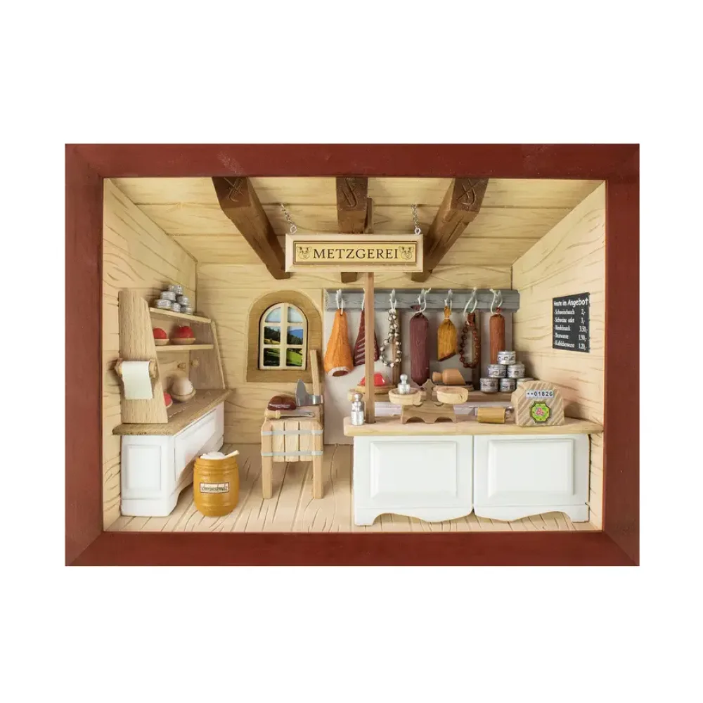 3D-Holzbild Metzgerei