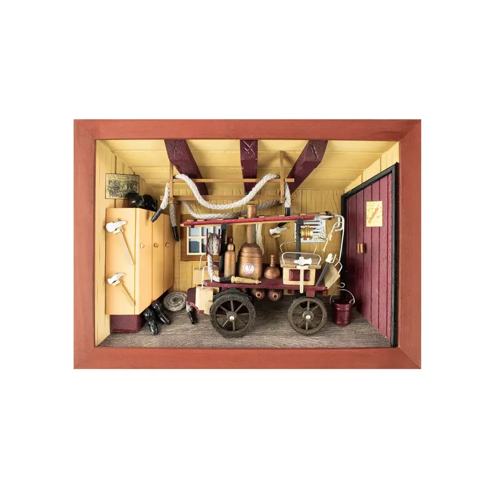 3D-Holzbild Feuerwehr