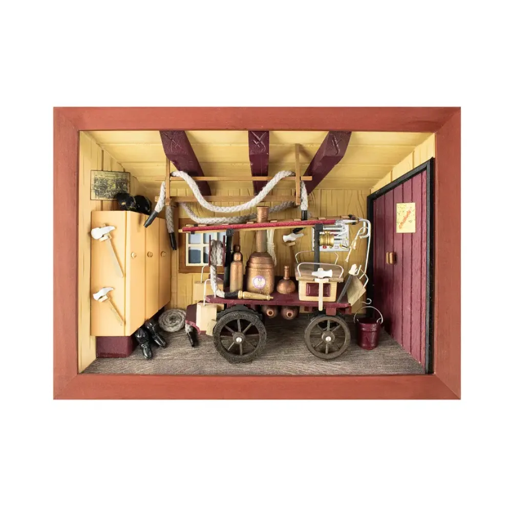 3D-Holzbild Feuerwehr