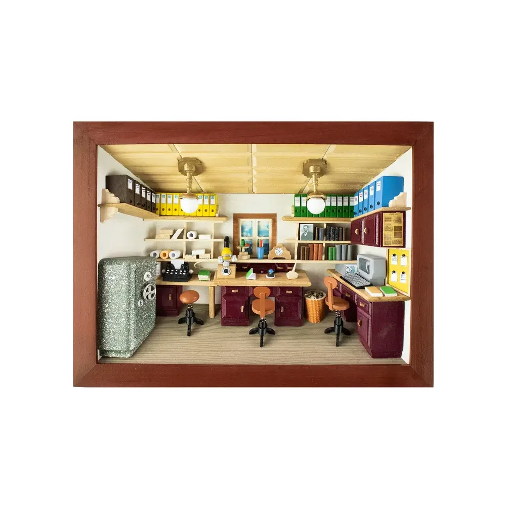 3D-Holzbild Büro