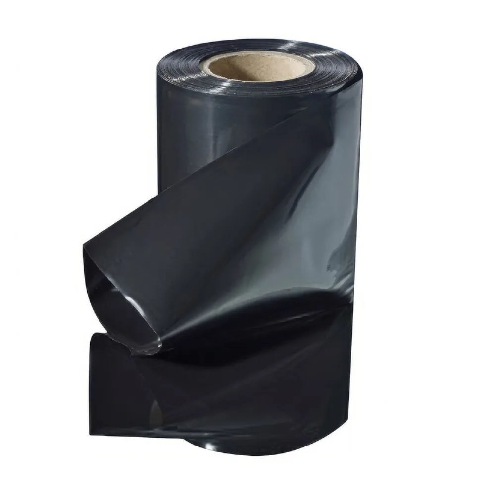 Schlauchfolie 300mm breit, 100my, opak - blickdicht, schwarz, 250 lfm. – Bild 2