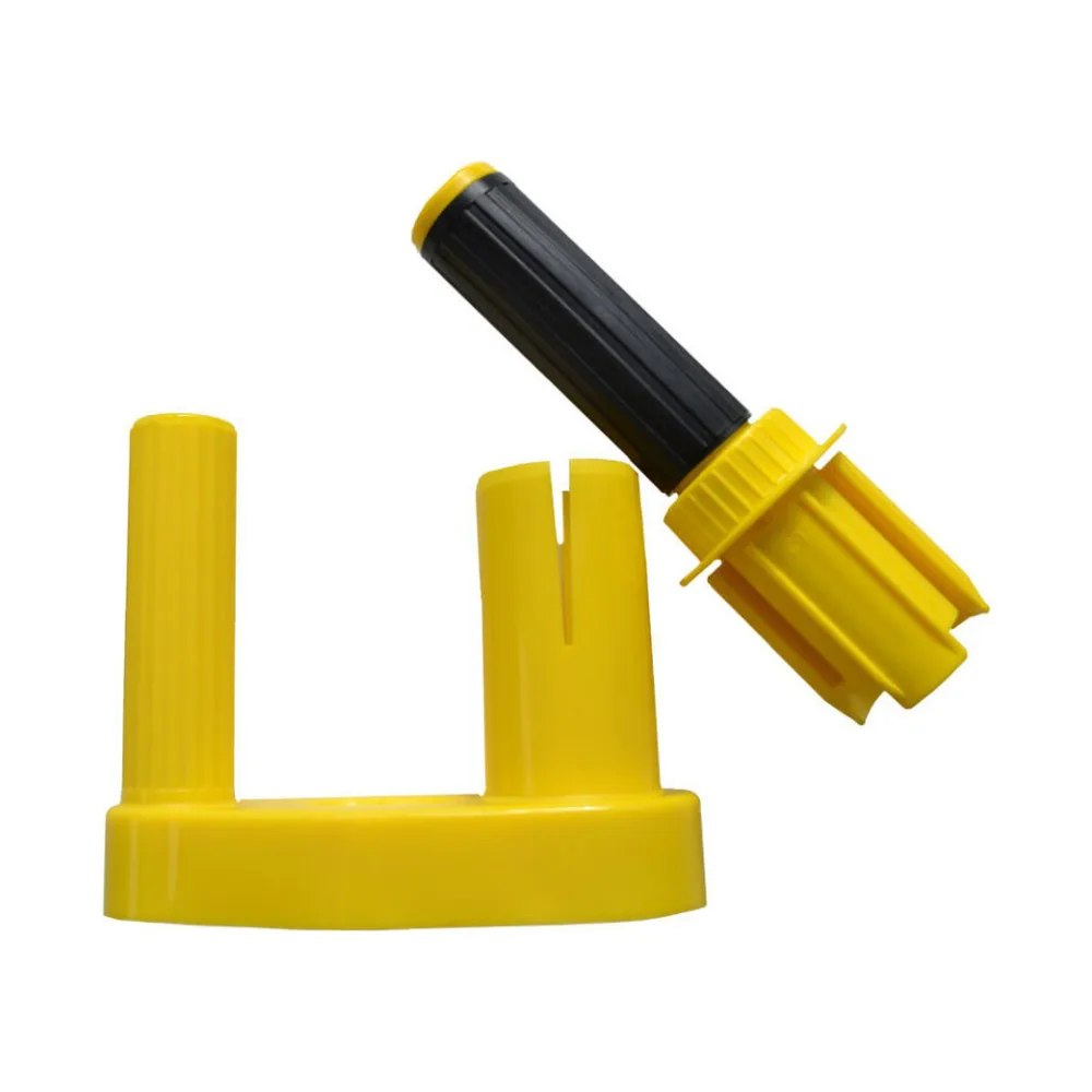 Abroller-Griffset für Handwickelfolie Stretchfolie, Kunststoff gelb/grün – Bild 2