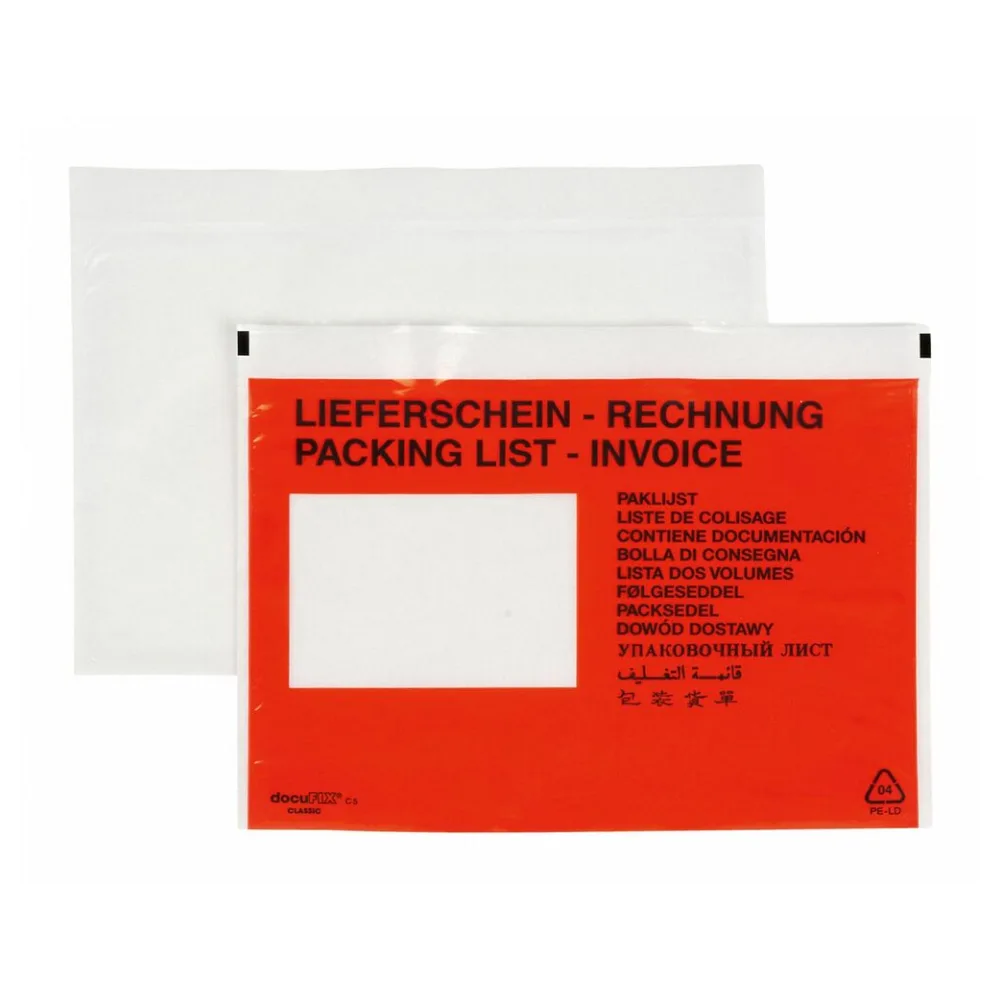 DOCUFIX Dokumententaschen *Lieferschein/Rechnung*, C5 240x165+20mm, 250 Stk. – Bild 2
