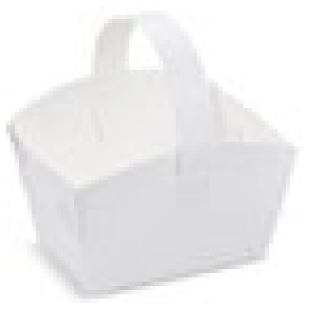 Gebäckkörbchen Tragebox mit Henkel für Brötchen 10x8x6cm, weiß, 50 Stk. – Bild 4