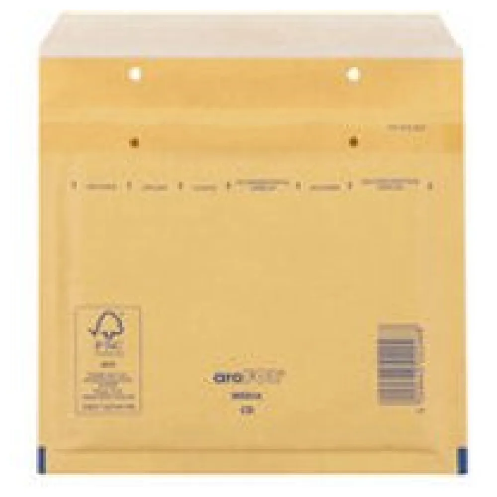 CLASSIC Luftpolstertasche CD, 180x165mm, für CD/DVD, braun – Bild 3