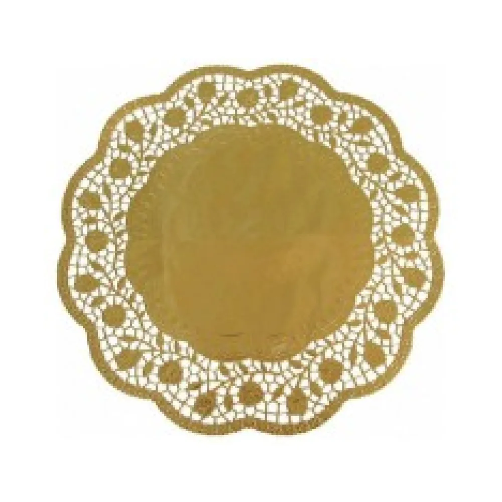 Deko-Tortenspitzen rund gold O 36 cm, 4 Stk.