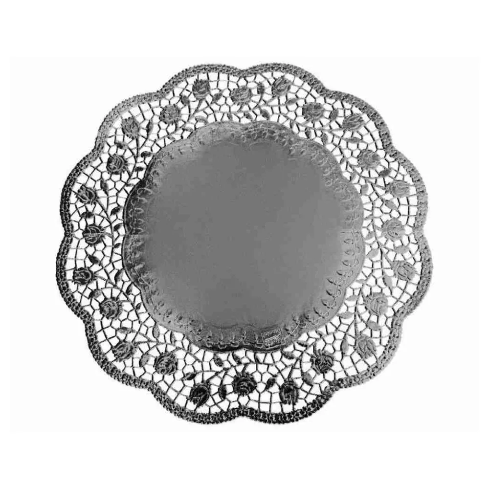 Deko-Tortenspitzen rund silber O 36 cm, 4 Stk. – Bild 2