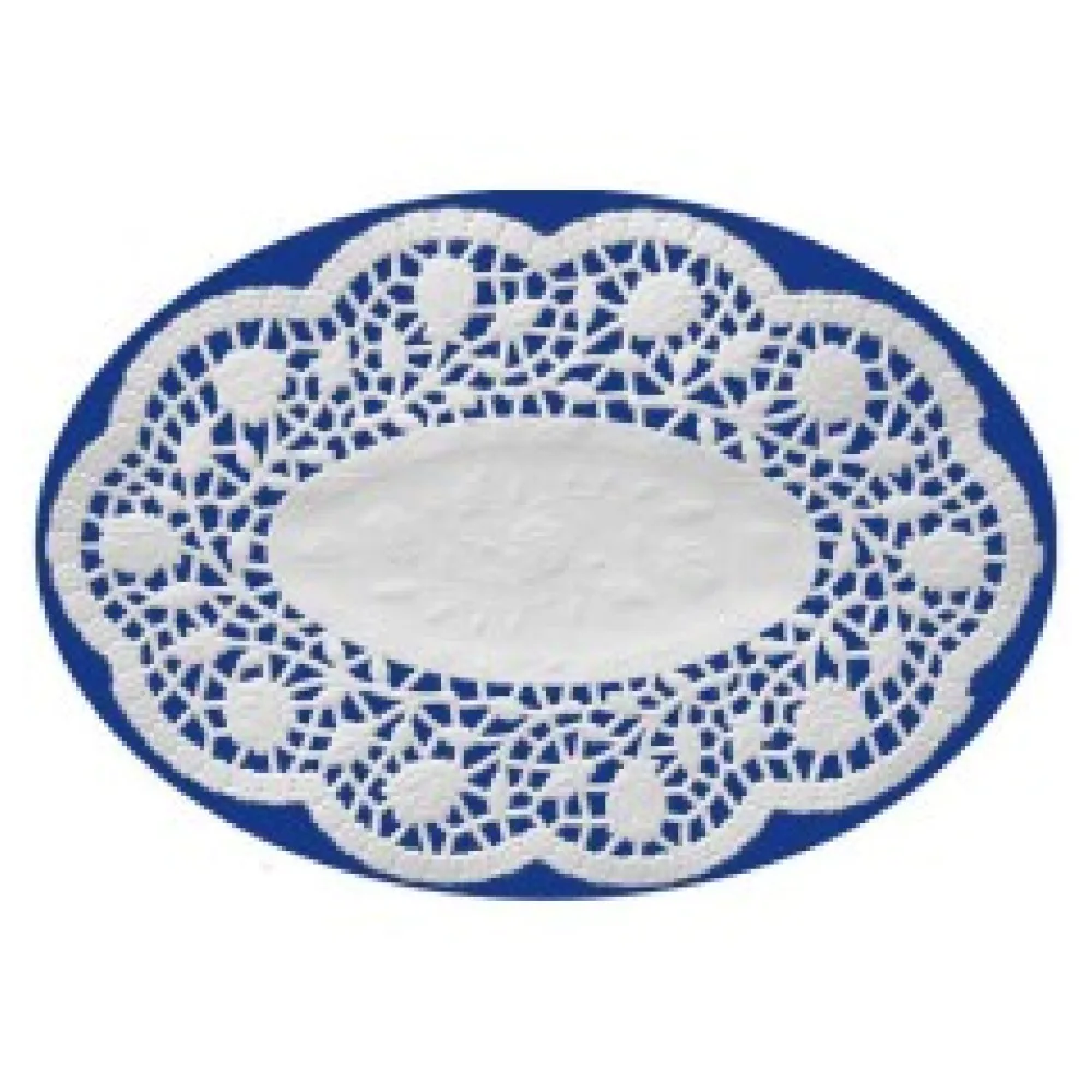 Deko-Spitzen oval, Mokkadeckchen, weiß, 22 x 15 cm, 500 Stk.