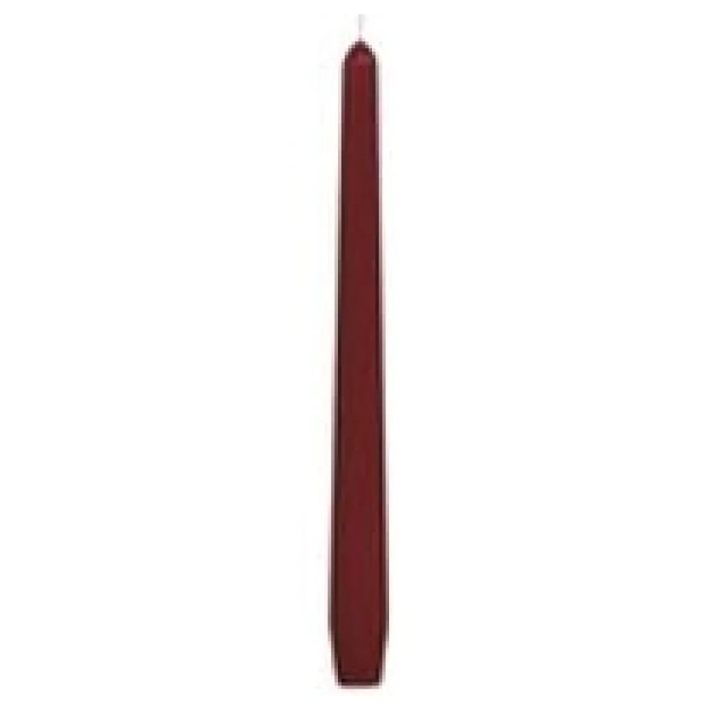 Spitzkerzen 245 mm, 8 Stunden Brenndauer, bordeaux, 10 Stk. – Bild 3
