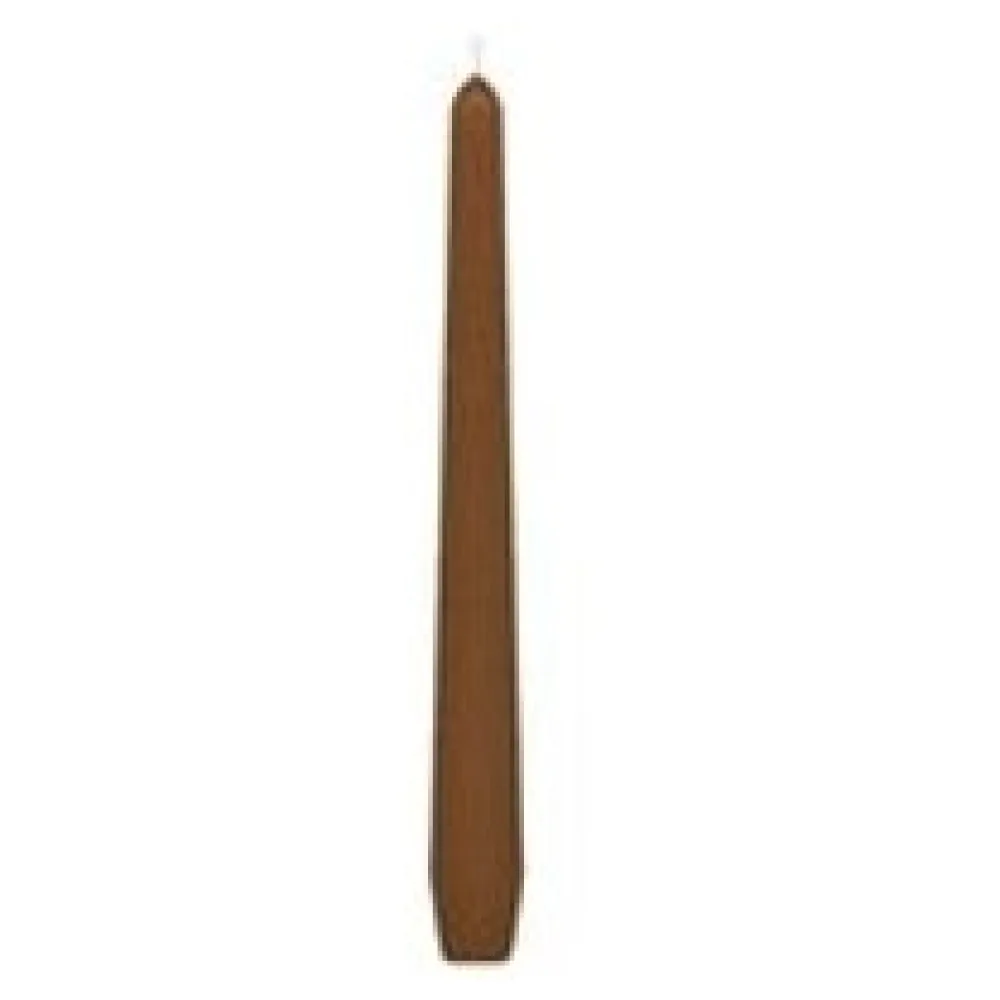 Spitzkerzen 245 mm, 8 Stunden Brenndauer, braun, 10 Stk. – Bild 3