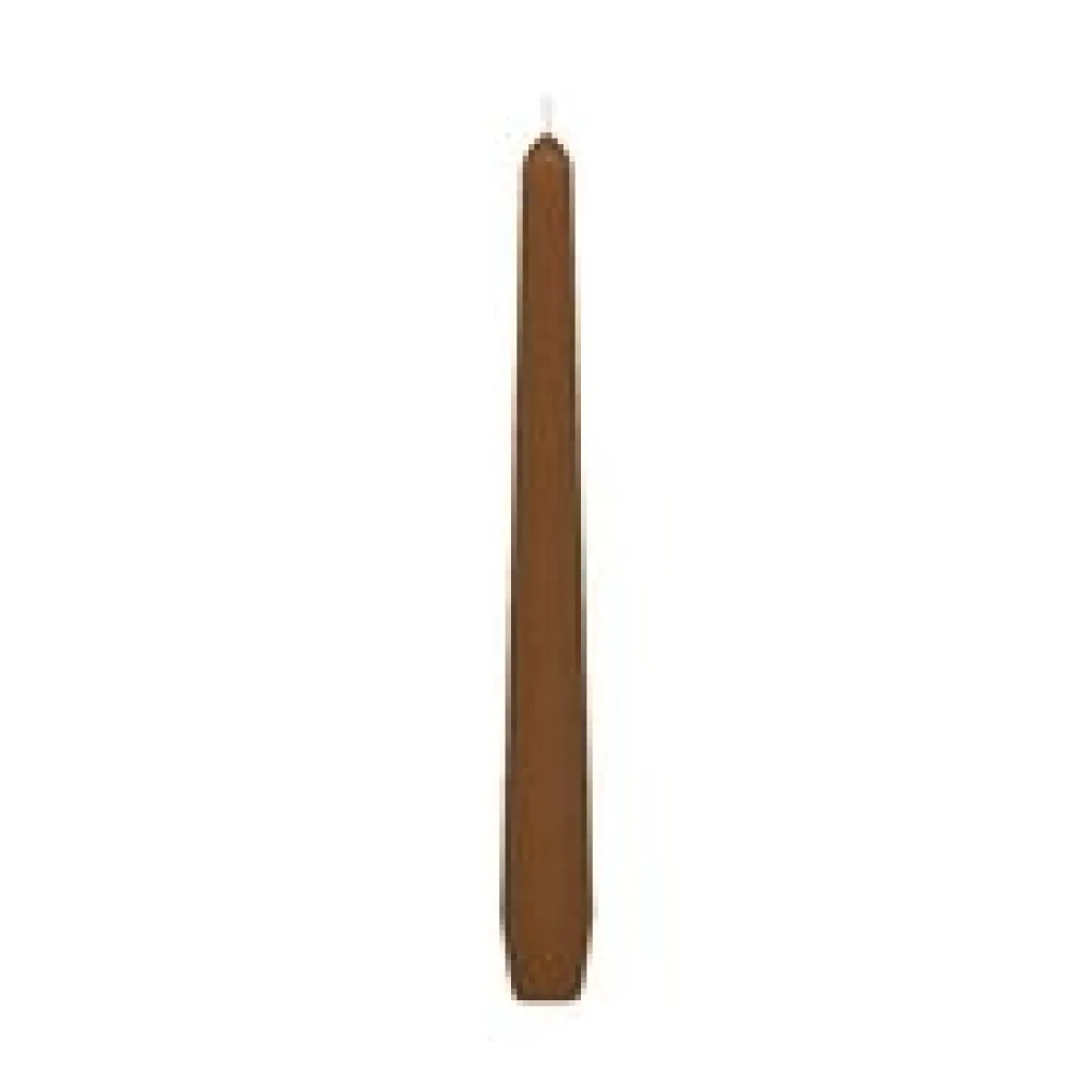 Spitzkerzen 245 mm, 8 Stunden Brenndauer, braun, 10 Stk.
