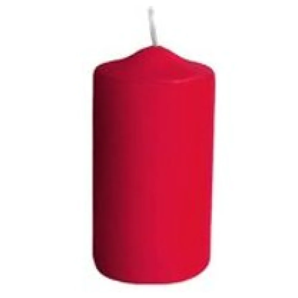 Stumpenkerze O 60 x 120 mm, 30 Stunden Brenndauer, rot – Bild 3