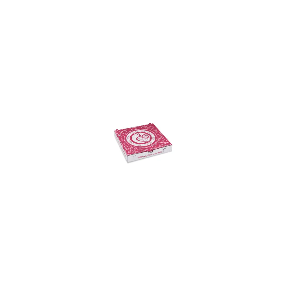 Pizzakarton aus Mikrowellpappe mit neutralem Motiv, 20 x 20 x 3 cm, 100 Stk.