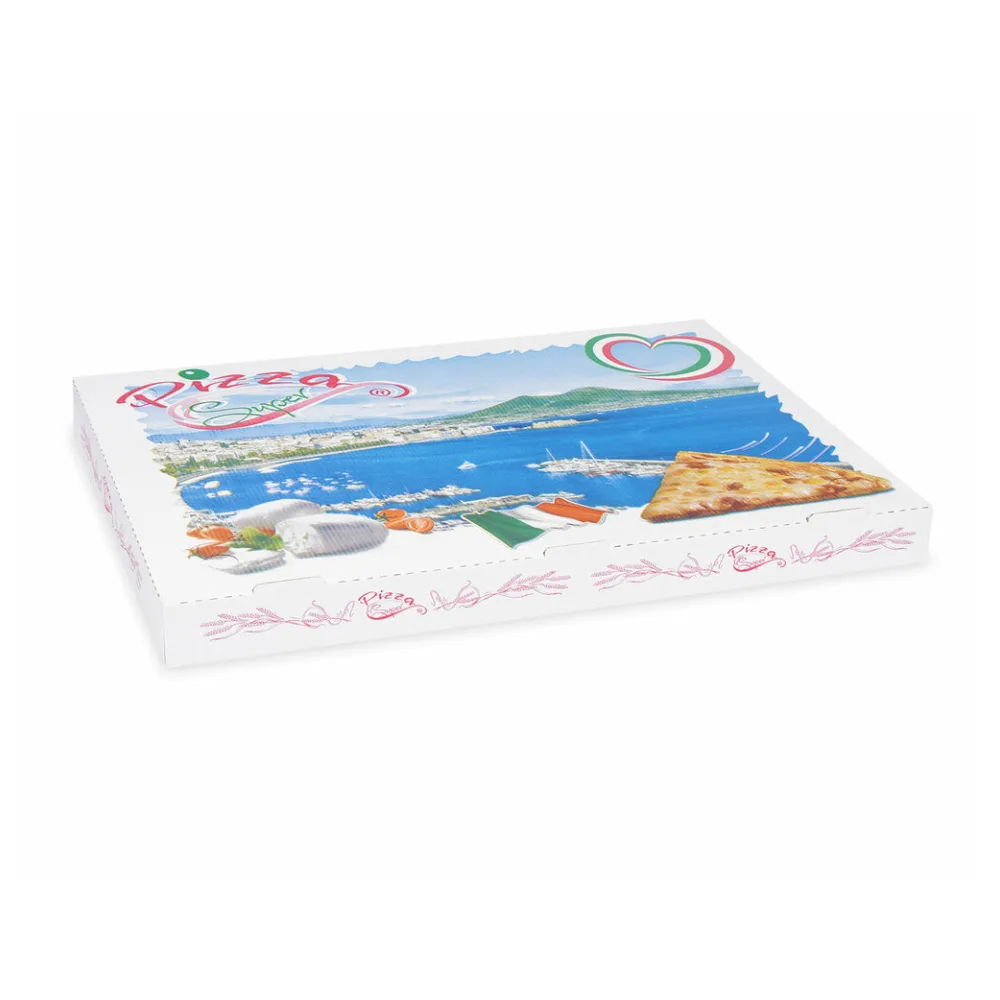 Pizzakarton aus Mikrowellpappe mit neutralem Motiv, 60 x 40 x 5 cm, 50 Stk. – Bild 2
