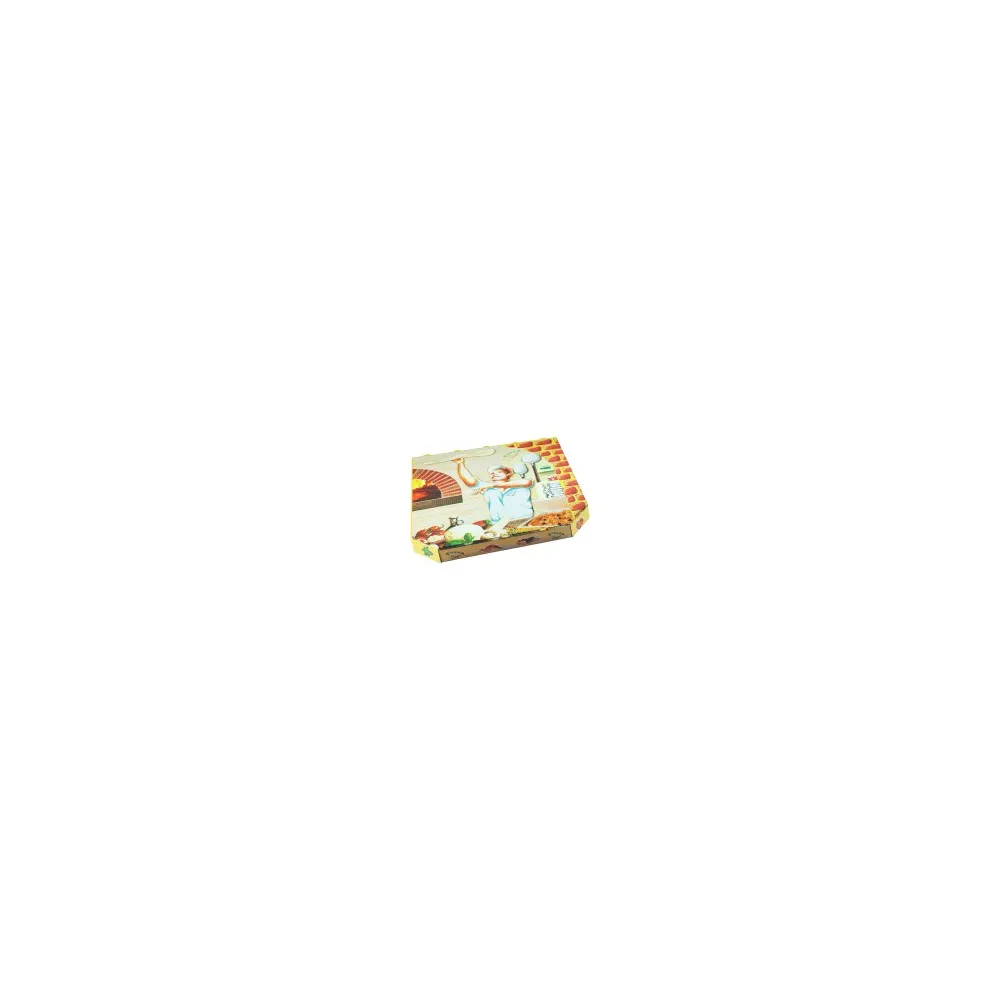 Pizzakarton aus Mikrowellpappe mit neutralem Motiv, 32 x 32 x 3 cm, 100 Stk.