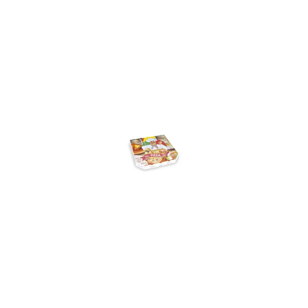 Pizzakarton aus Mikrowellpappe mit neutralem Motiv, 30 x 30 x 3 cm, 100 Stk.
