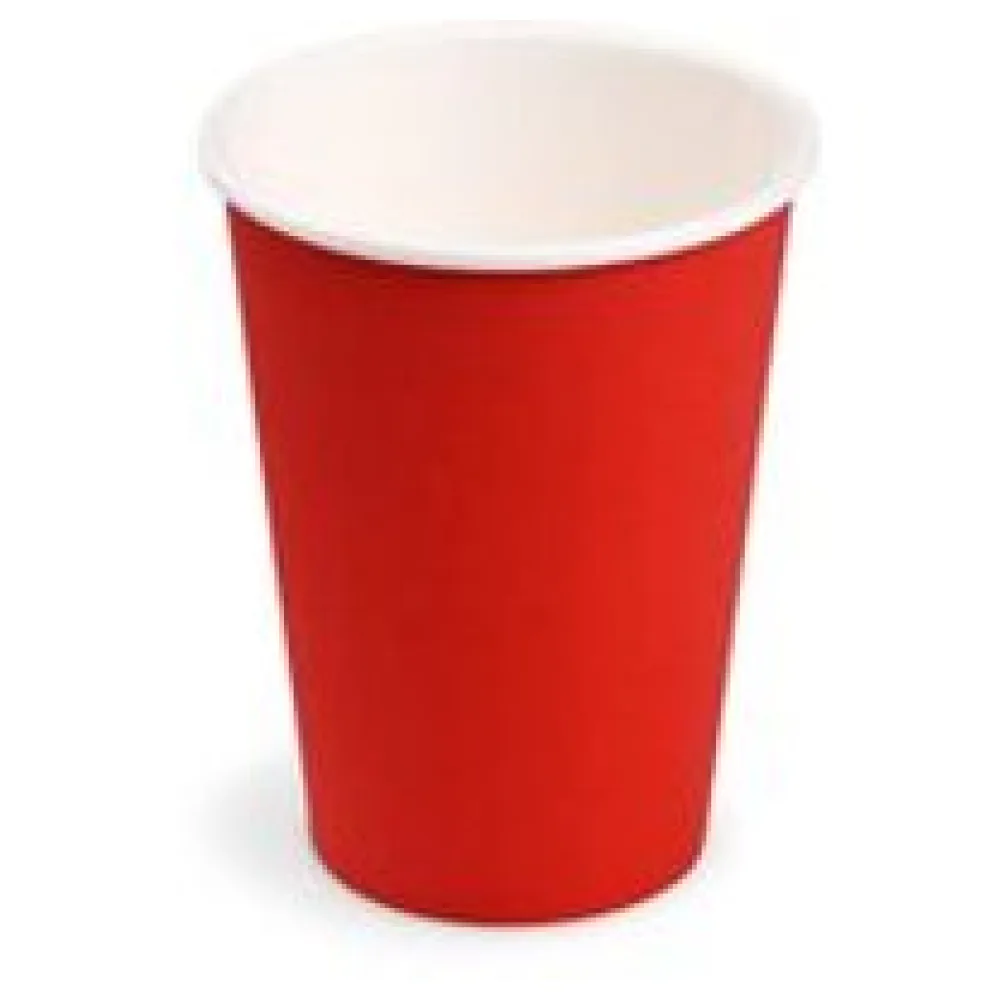 Getränkebecher Party/Pappbecher rot 240ml, O 74mm, 10 Stk. – Bild 3
