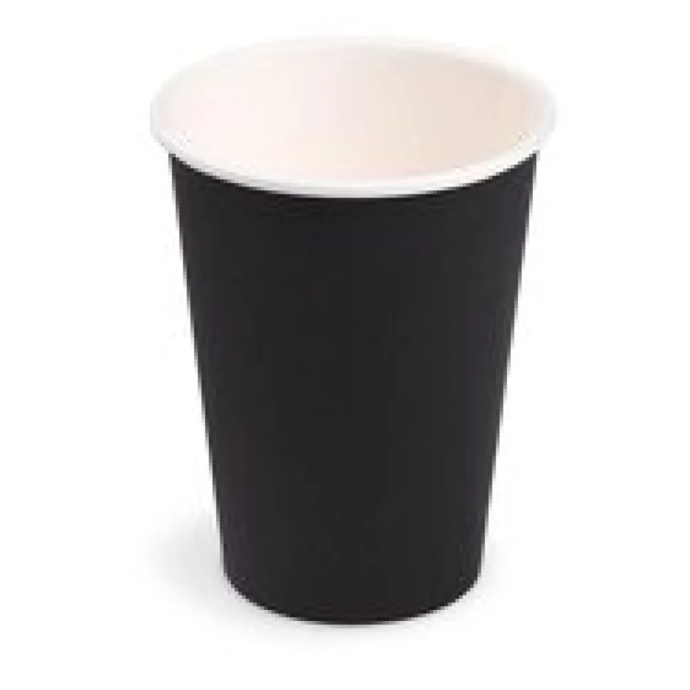 Getränkebecher Party/Pappbecher schwarz 240ml, O 74mm, 10 Stk.