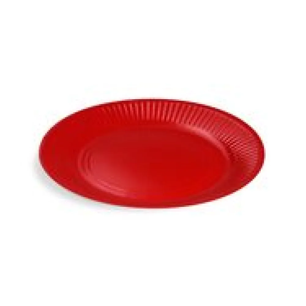 BIONATURE Pappteller Partyteller FSC Mix rund O23cm fettdicht rot, 10 Stk.
