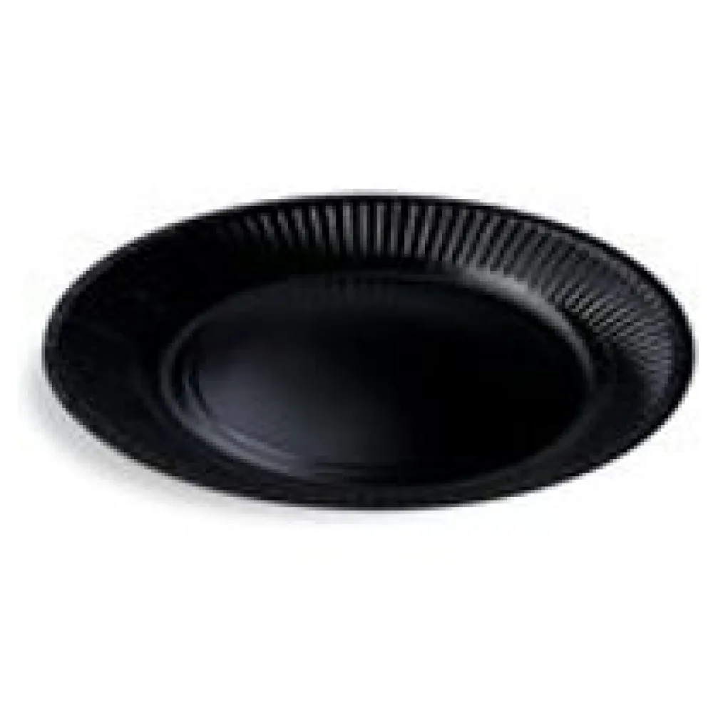 BIONATURE Pappteller Partyteller FSC Mix rund O23cm fettdicht schwarz, 10 Stk. – Bild 3