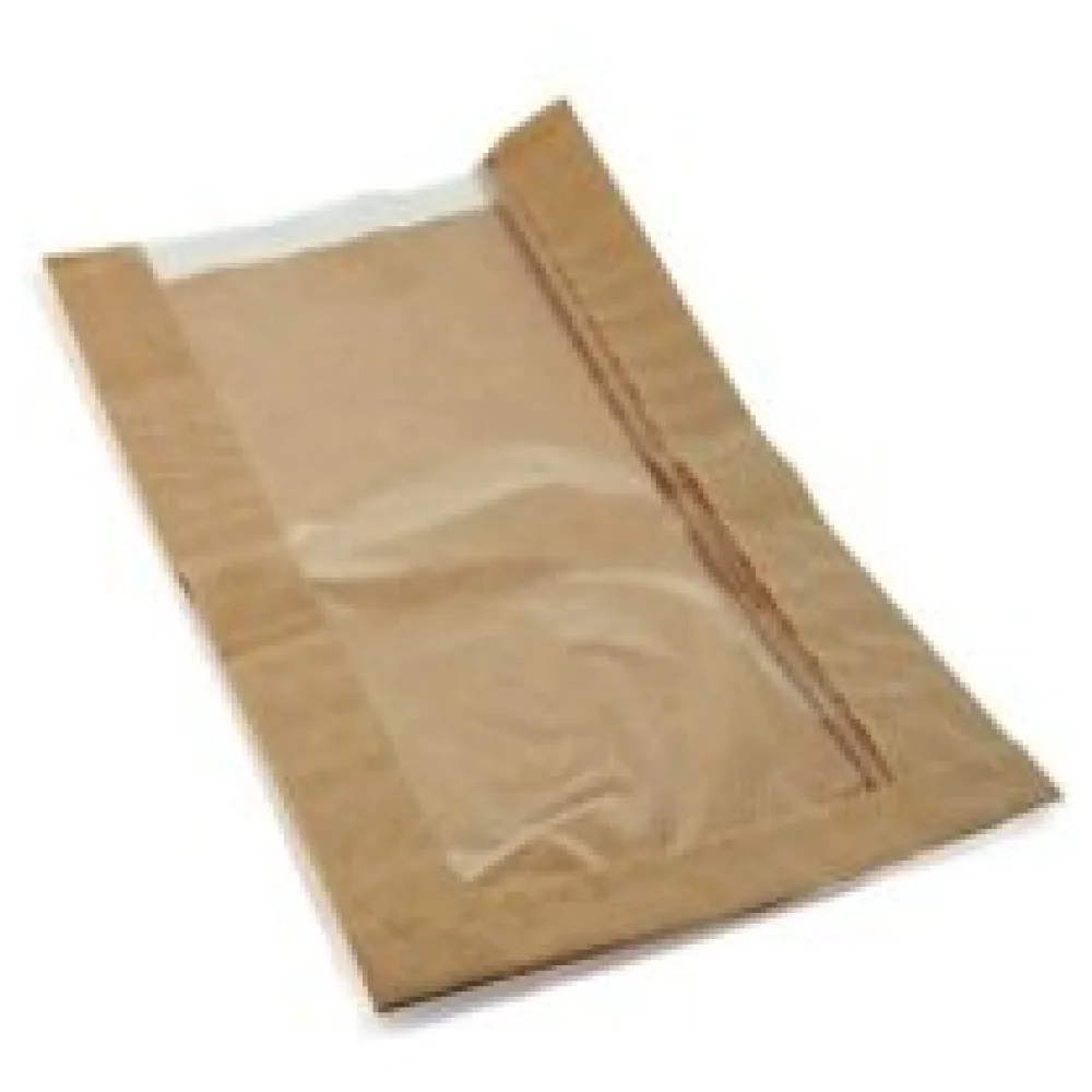 Papierfaltenbeutel für Kleingebäck 15 + 6 x 29 cm, mit Fenster 10cm, 1000 Stk. – Bild 3