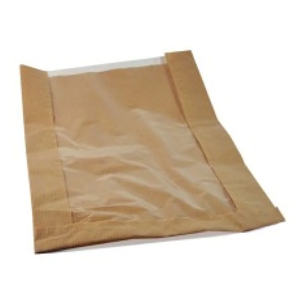 Papierfaltenbeutel für Brotlaib rund 26 + 7 x 40 cm, mit Fenster 19cm, 1000 Stk.