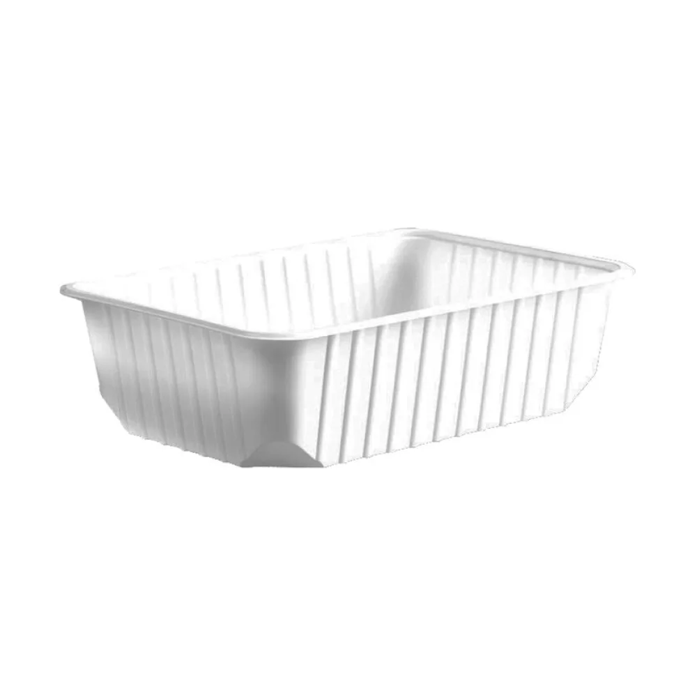 Rechteckschalen weiß 750ml (PP), 50 Stk. – Bild 2