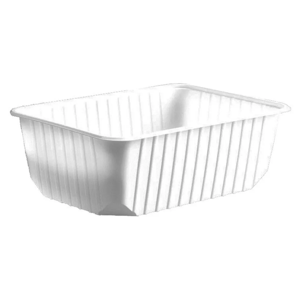 Rechteckschalen weiß 1000 ml (PP), 50 Stk. – Bild 2